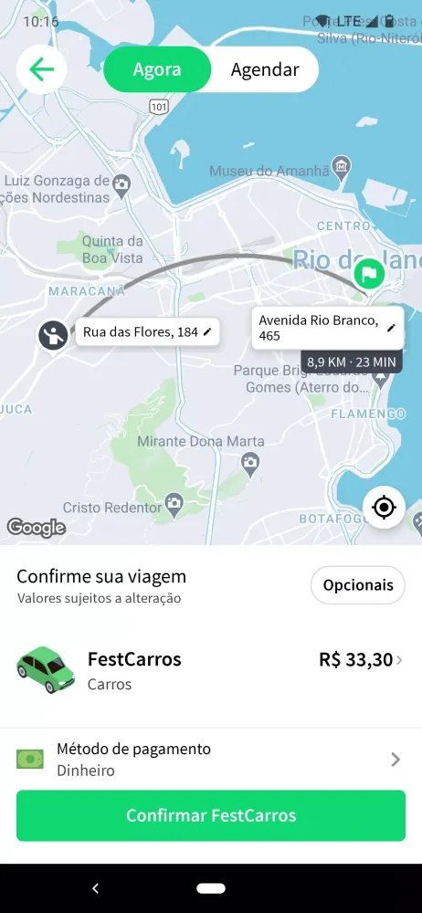 Capturas de tela do FastDriver