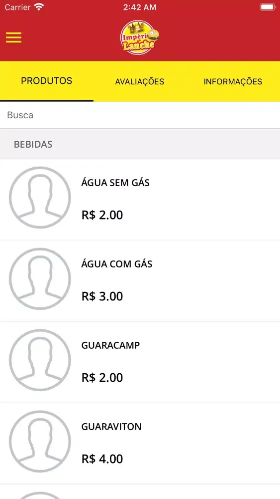Zrzuty ekranu Império do Lanche