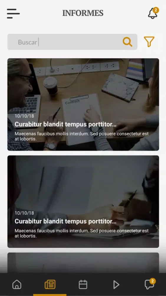Tangkapan skrin Intranet F&C