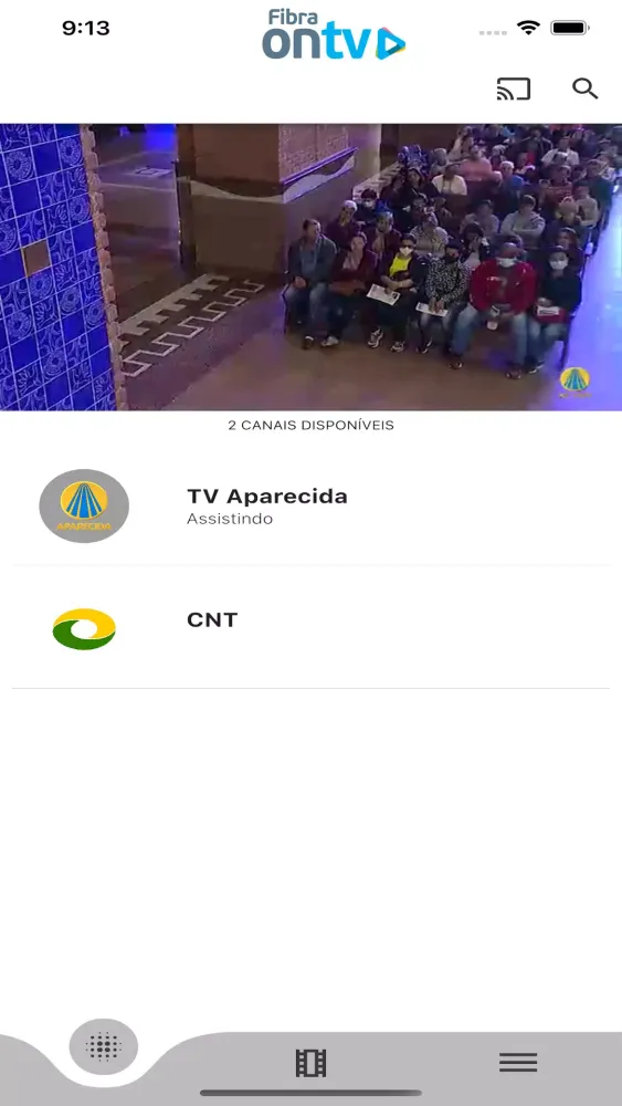 Tangkapan layar FibraOn Tv