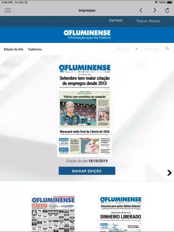 O Fluminense iPad  سکرین شاٹس