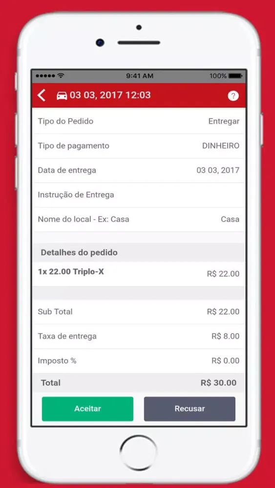Capturas de tela do fb - controle de pedidos