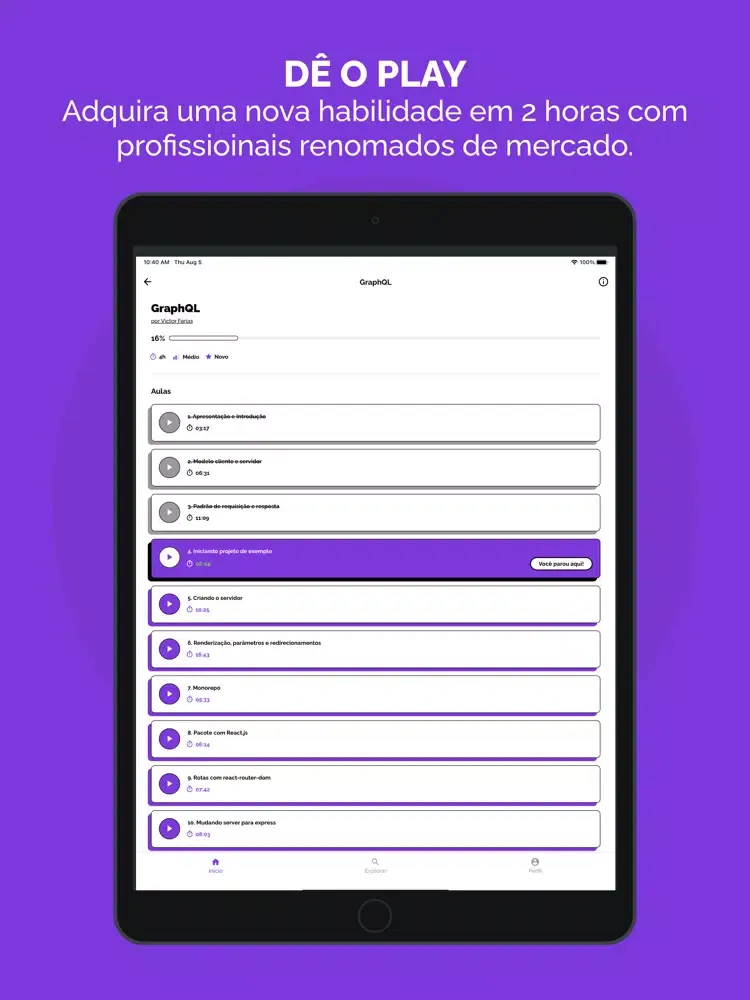 Gama Academy: Cursos online iPad Screenshots
