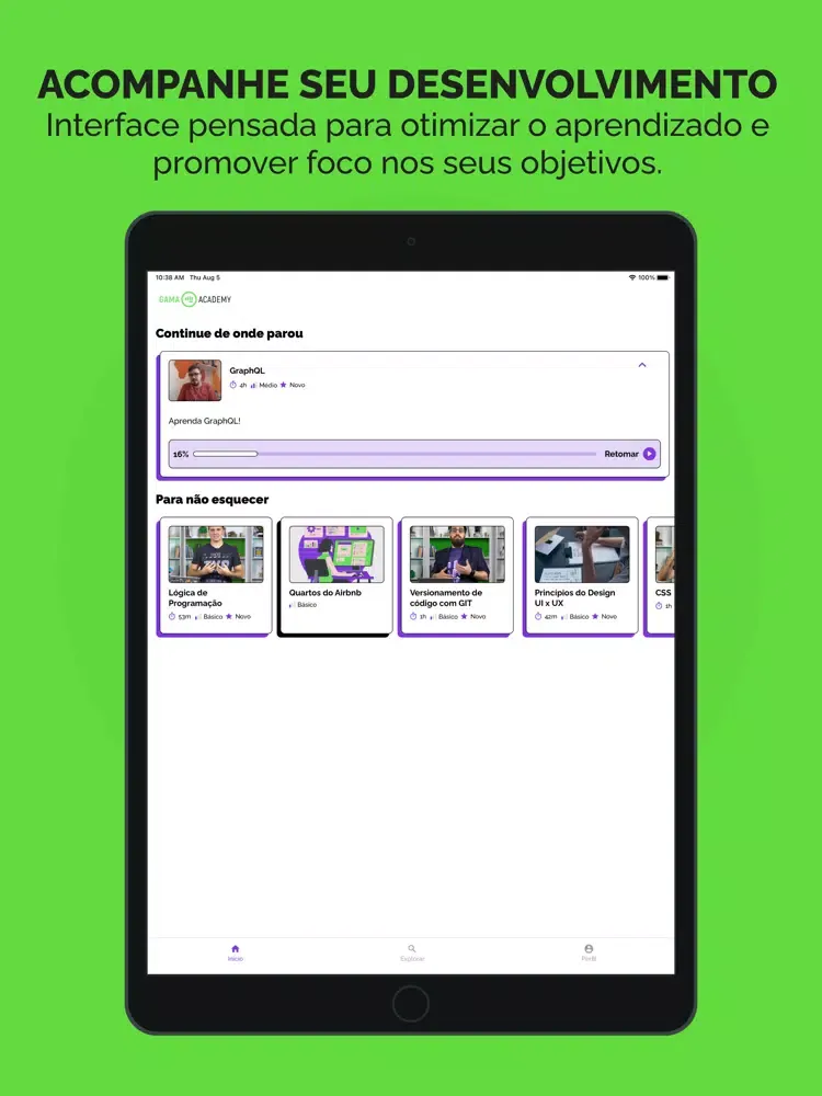 Gama Academy: Cursos online iPad Screenshots
