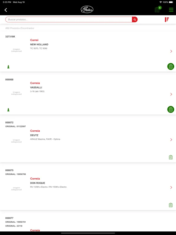 Catálogo Agrícola Gates iPad  Screenshots