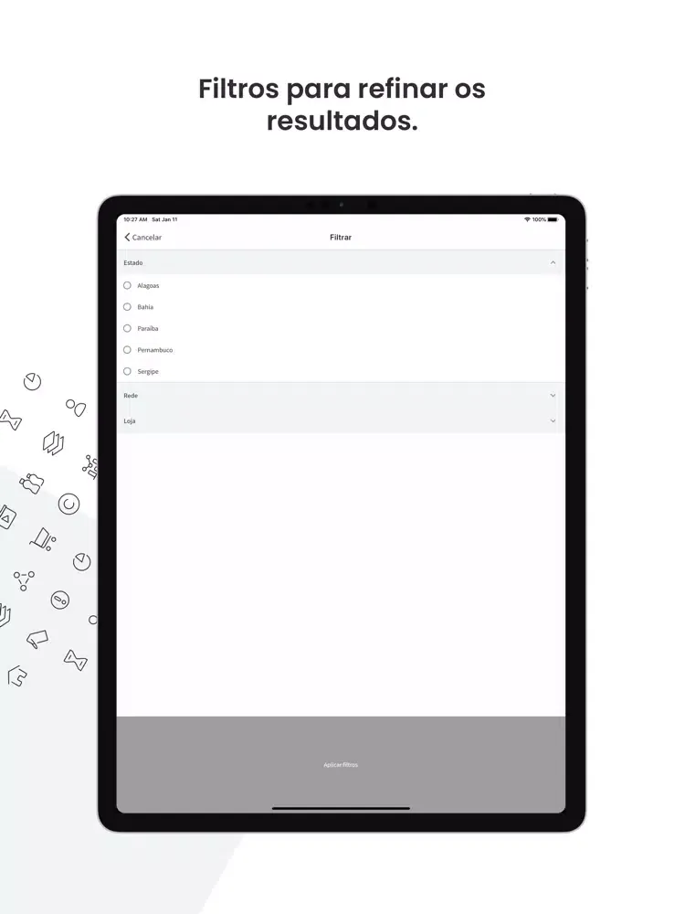 Скриншоты PEPS Dashboard Report iPad 