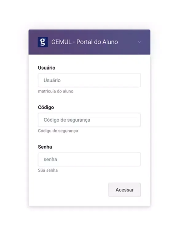 Portal Aluno Aparecida/GEMUL iPad  Screenshots