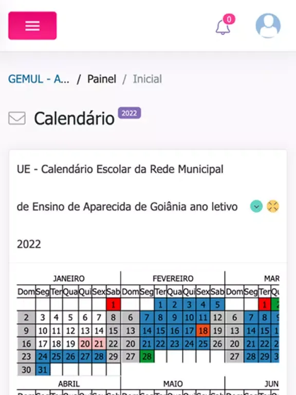 Portal Aluno Aparecida/GEMUL iPad  Screenshots
