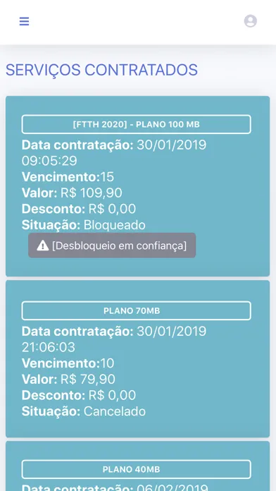 Zrzuty ekranu Net.Com Central do cliente