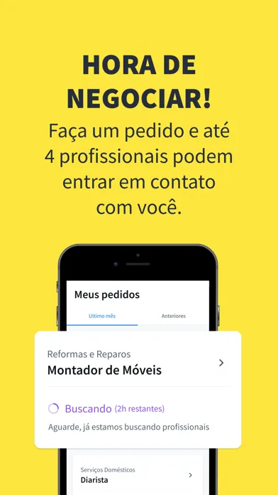 Ảnh chụp màn hình của GetNinjas para Clientes