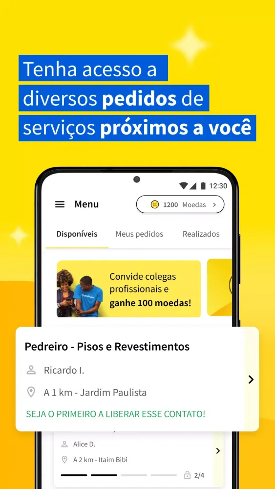 Screenshot di GetNinjas