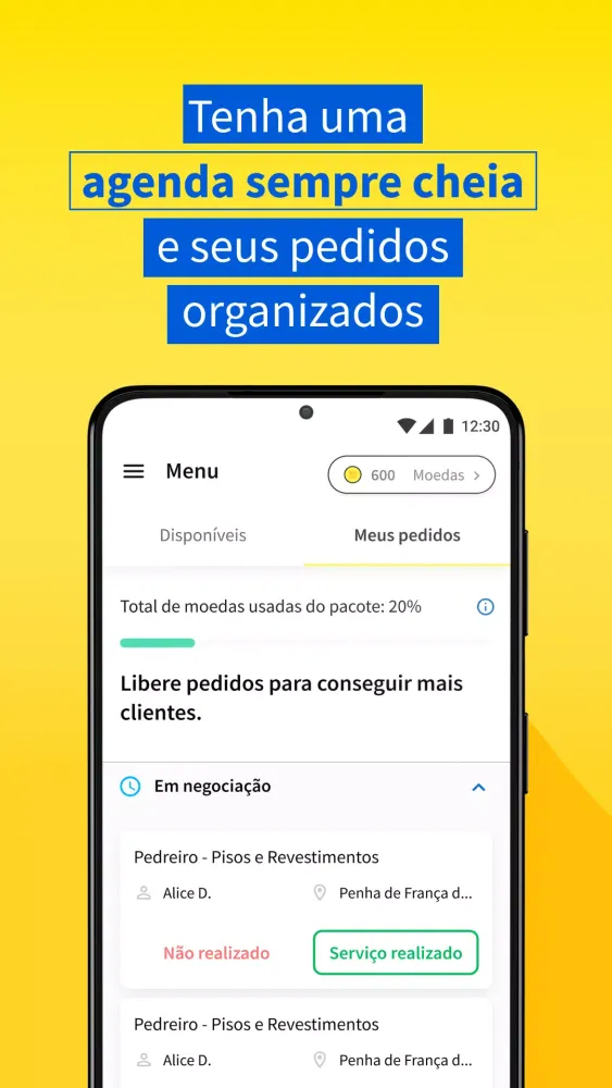 Screenshot di GetNinjas