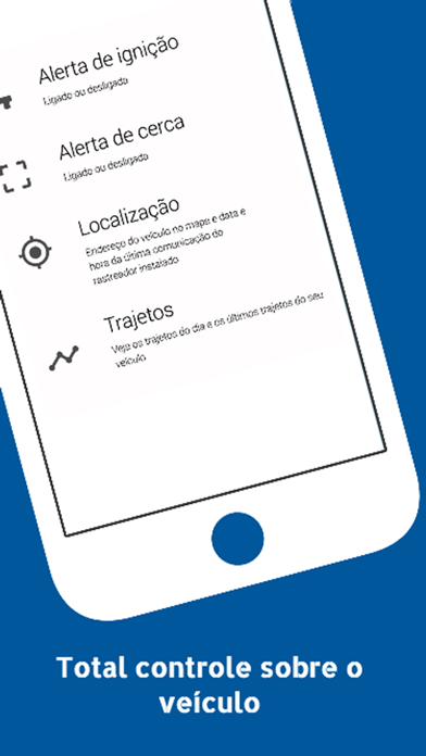 Tangkapan skrin Brtrac Rastreamento