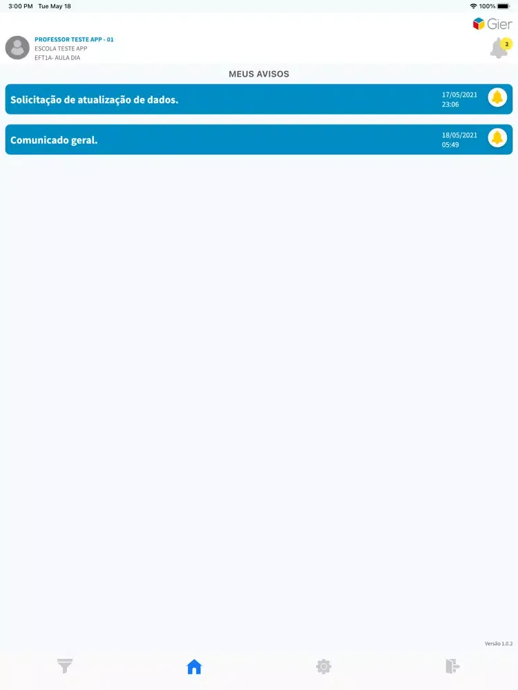 Tangkapan skrin GIER Educador - Aracaju iPad 