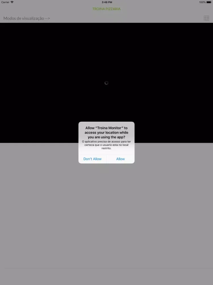 Tangkapan skrin Troina Monitor iPad 