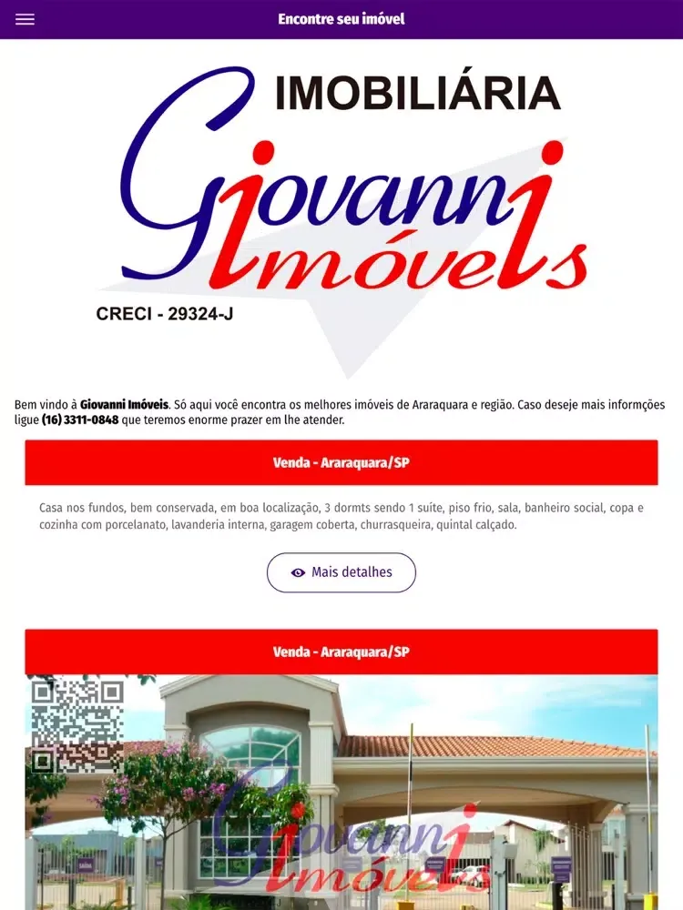 Zrzuty ekranu Giovanni Imóveis iPad 