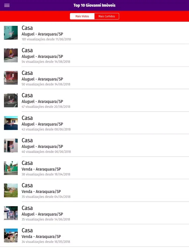 Zrzuty ekranu Giovanni Imóveis iPad 