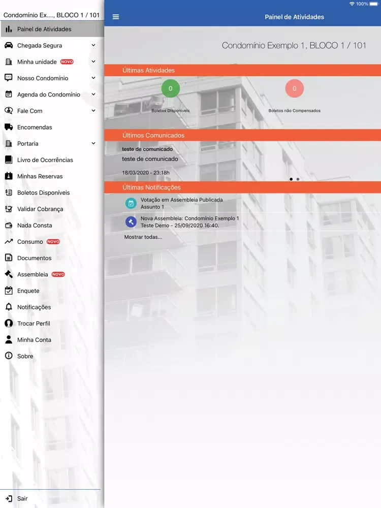Capturas de pantalla de ADM Casa dos Síndicos iPad 