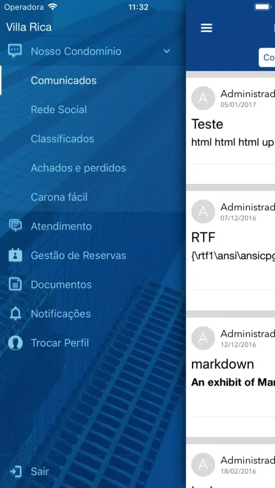 Capturas de tela do Redicon