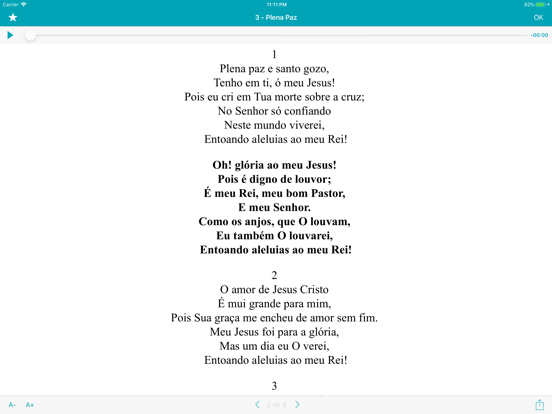 Harpa Cristã Com Áudios iPad  Screenshots