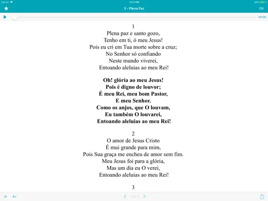 Ảnh chụp màn hình của Harpa Cristã Com Áudios iPad 