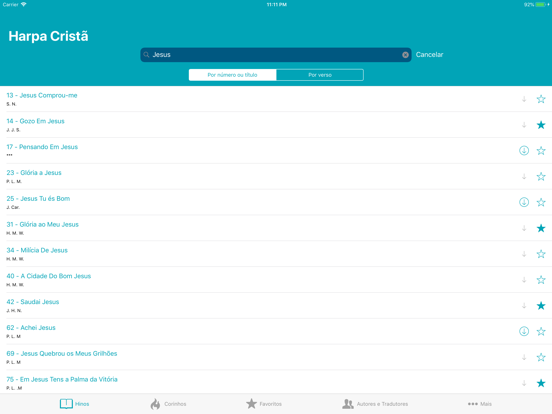 Harpa Cristã Com Áudios iPad  Screenshots