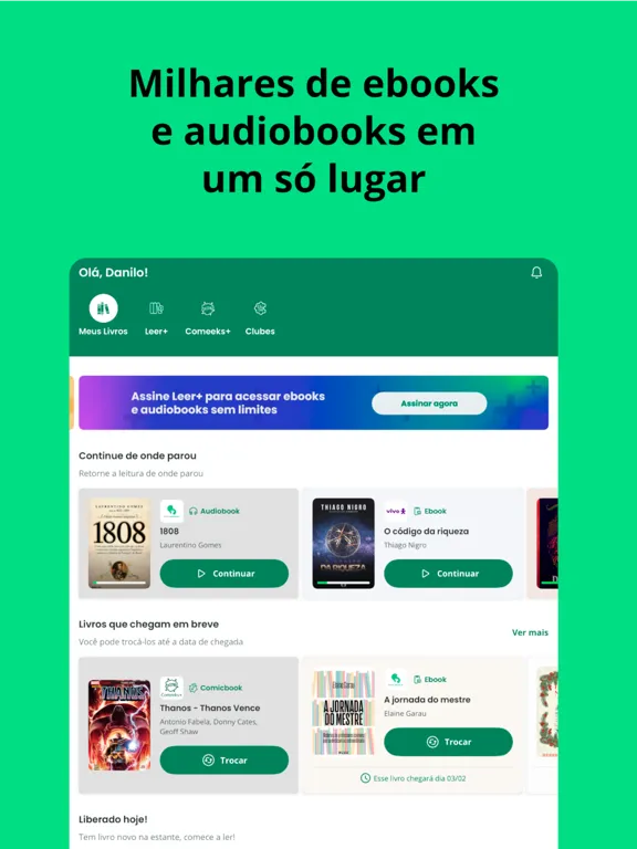 Skeelo: Livros e Audiobooks iPad  Screenshots