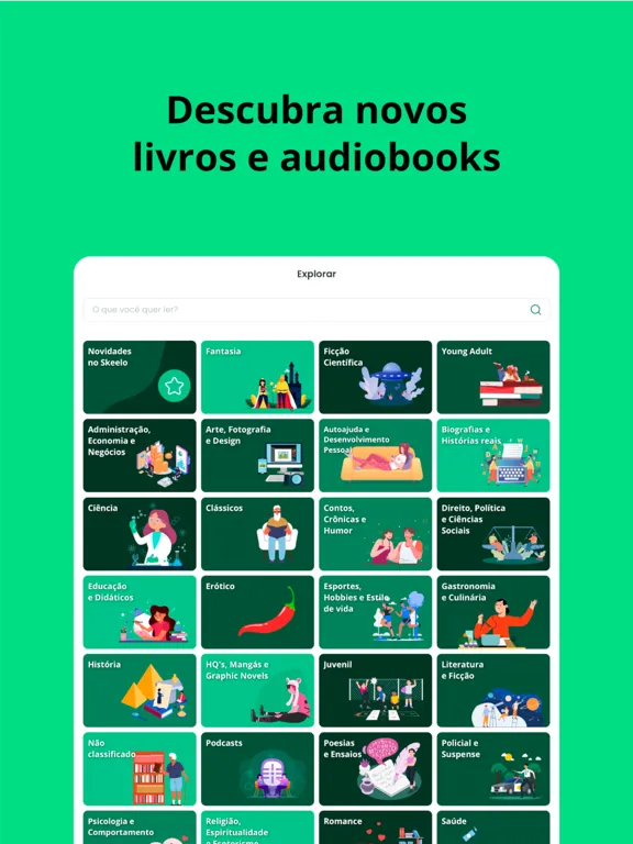Skeelo: Livros e Audiobooks iPad  Screenshots
