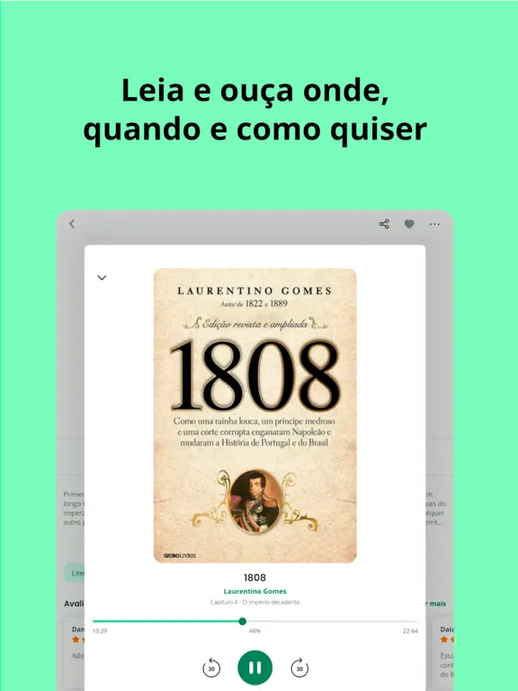 Skeelo: Livros e Audiobooks iPad  Screenshots