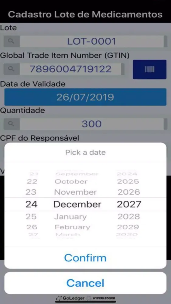 Medicamento Lote Blockchain应用截图