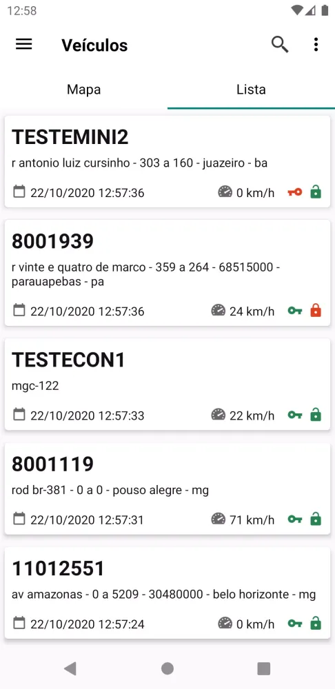Rastreamento Veicular Screenshots