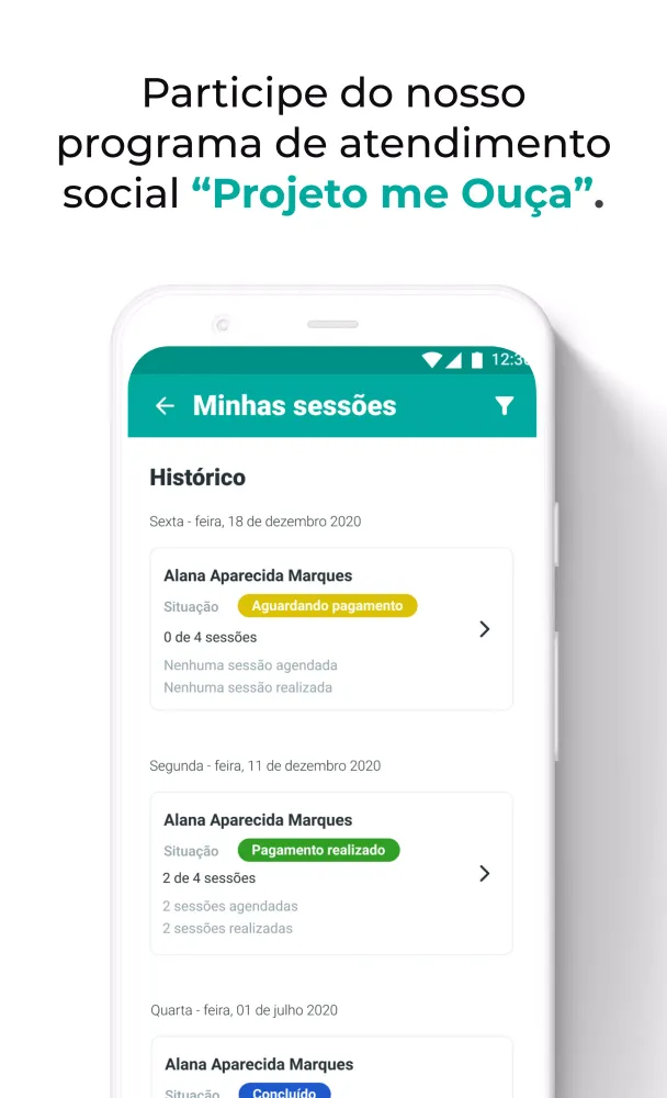 Meu Psicólogo Screenshots