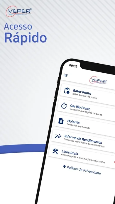 Capturas de tela do Veper Colaboradores