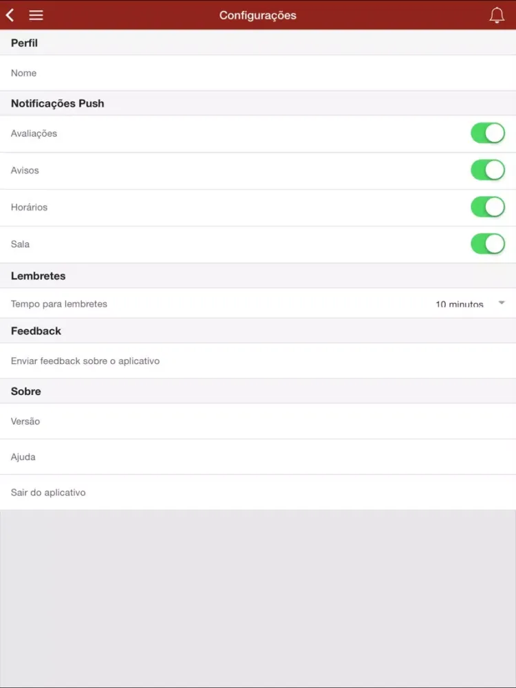 Tangkapan layar Colégio São Bento iPad 