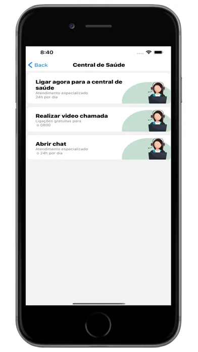 Capturas de tela do MHealth