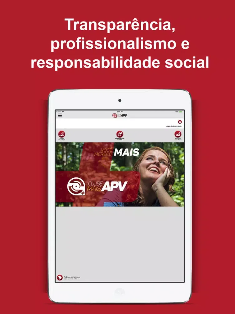 Capturas de tela do Clube Mais APV iPad 