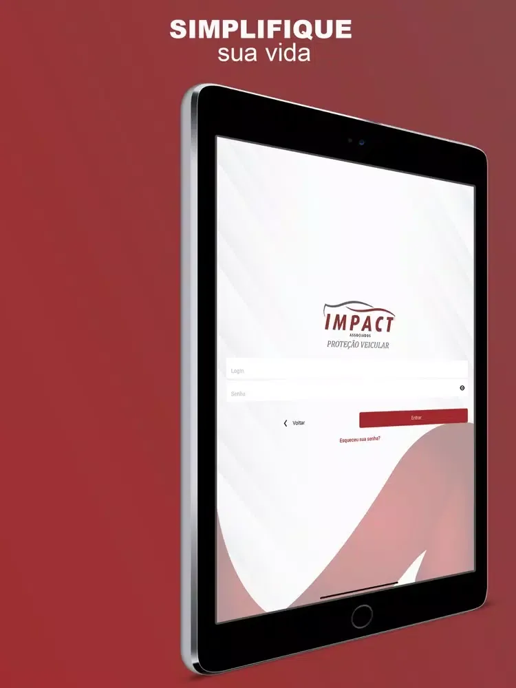 Capturas de tela do Impact Associados iPad 