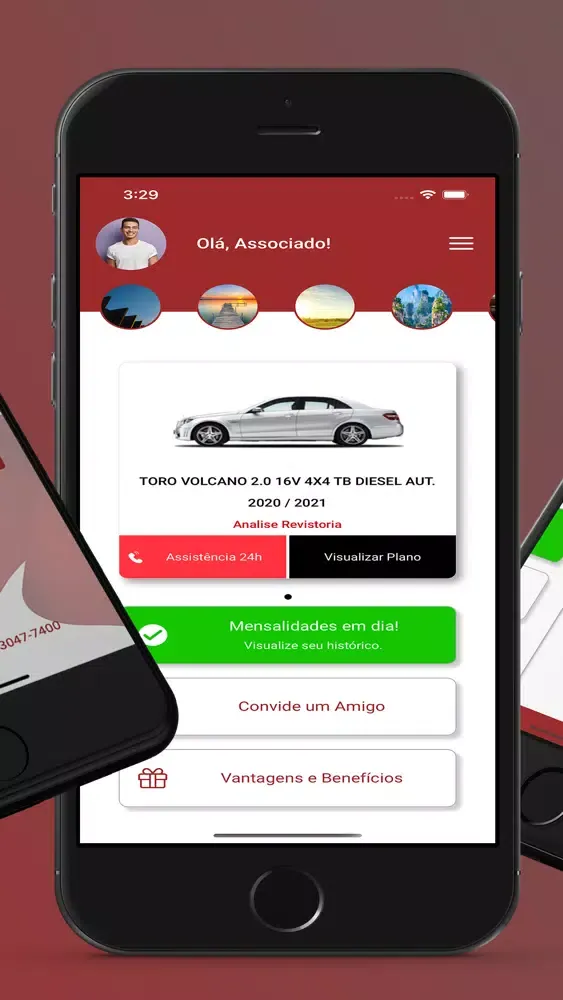 Capturas de tela do Impact Associados