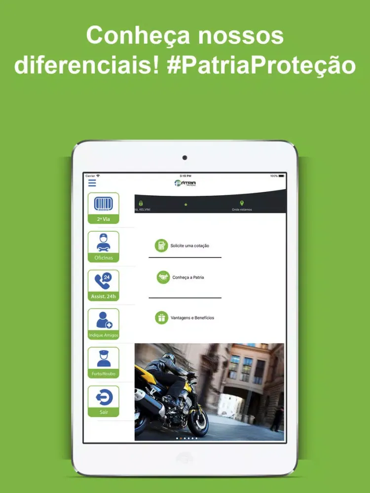 Captures d'écran de Pátria Proteção iPad 