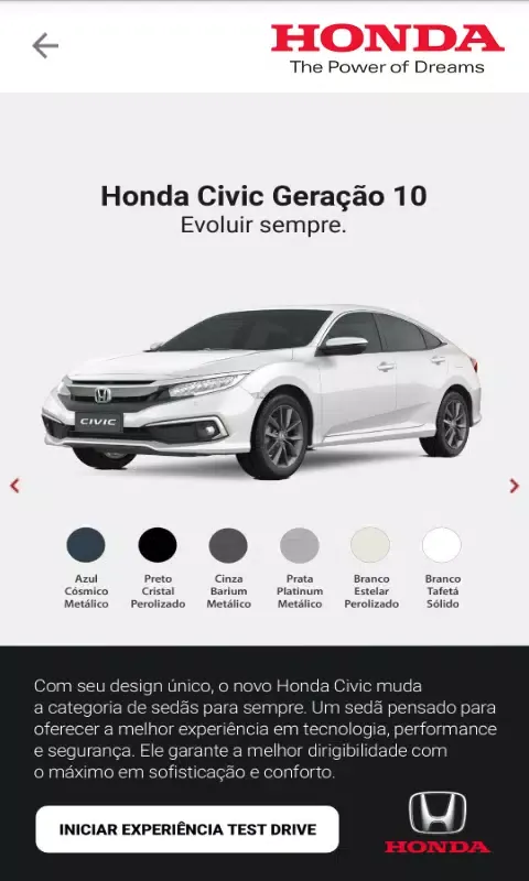 Test Drive Honda Ekran Görüntüleri
