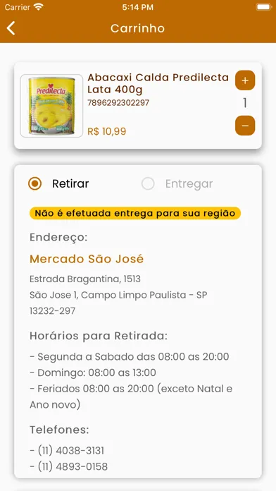 Ảnh chụp màn hình của Mercado São José