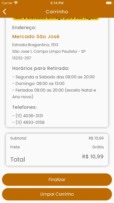 Ảnh chụp màn hình của Mercado São José