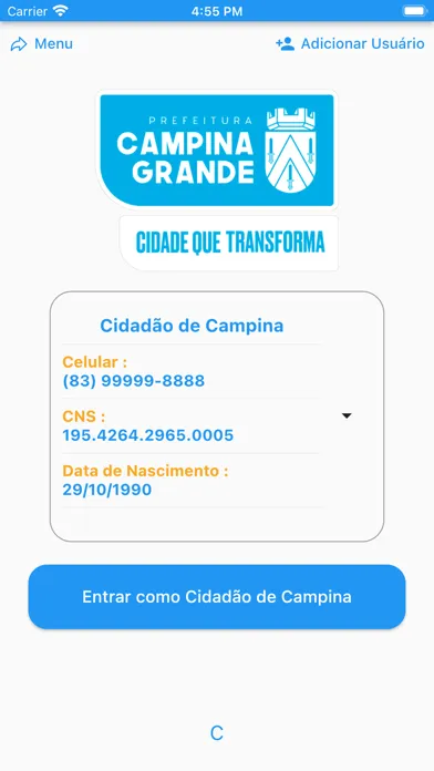 Captures d'écran de Campina Saúde de verdade