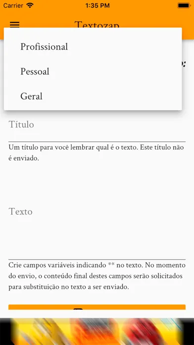 Captures d'écran de Textozap