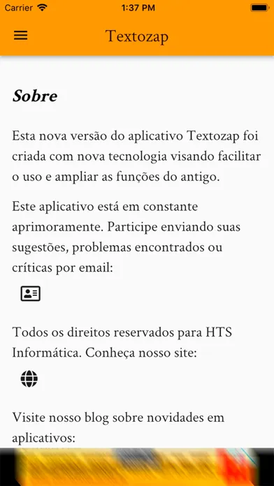 Captures d'écran de Textozap