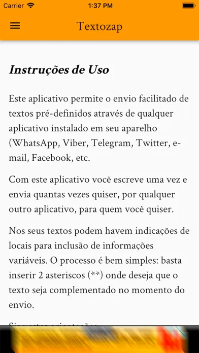 Captures d'écran de Textozap