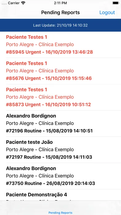 Capturas de pantalla de Web ECG Reports