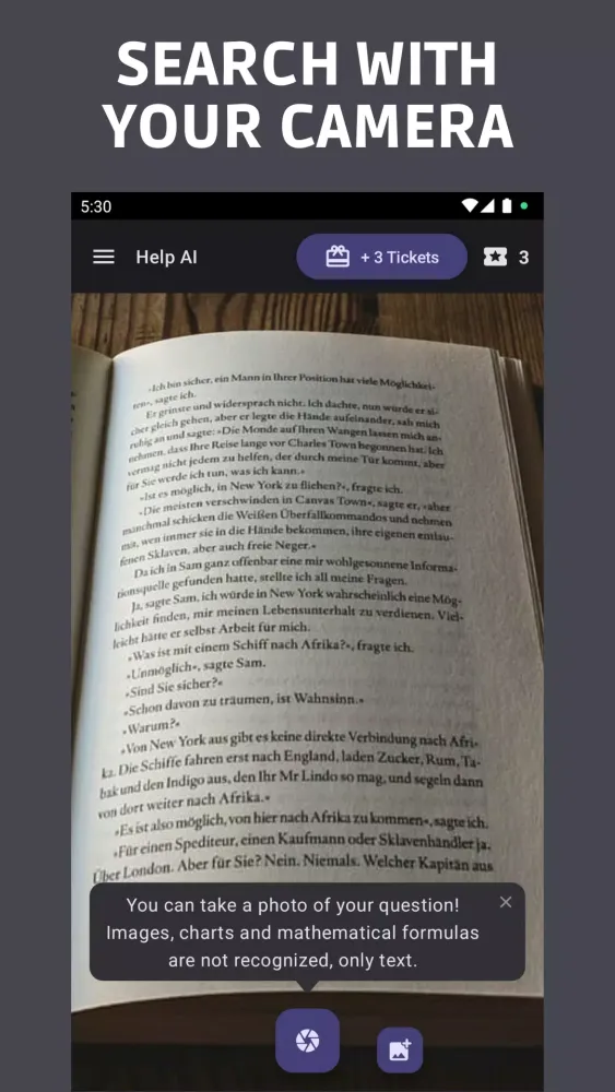 Screenshot di Help AI