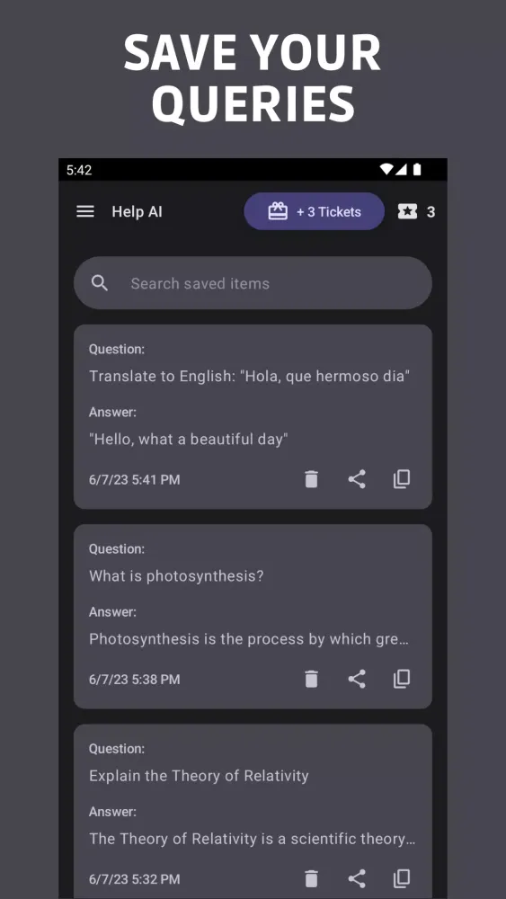 Screenshot di Help AI