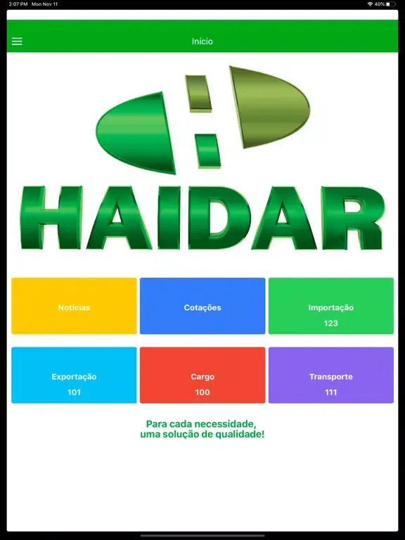 Haidar iPad  스크린샷